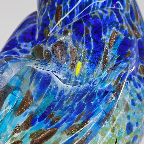Formia Vetri Di Murano Italy Bird Blue Green Glass Figurine 58/500 REPAIRED - Picture 12 of 14